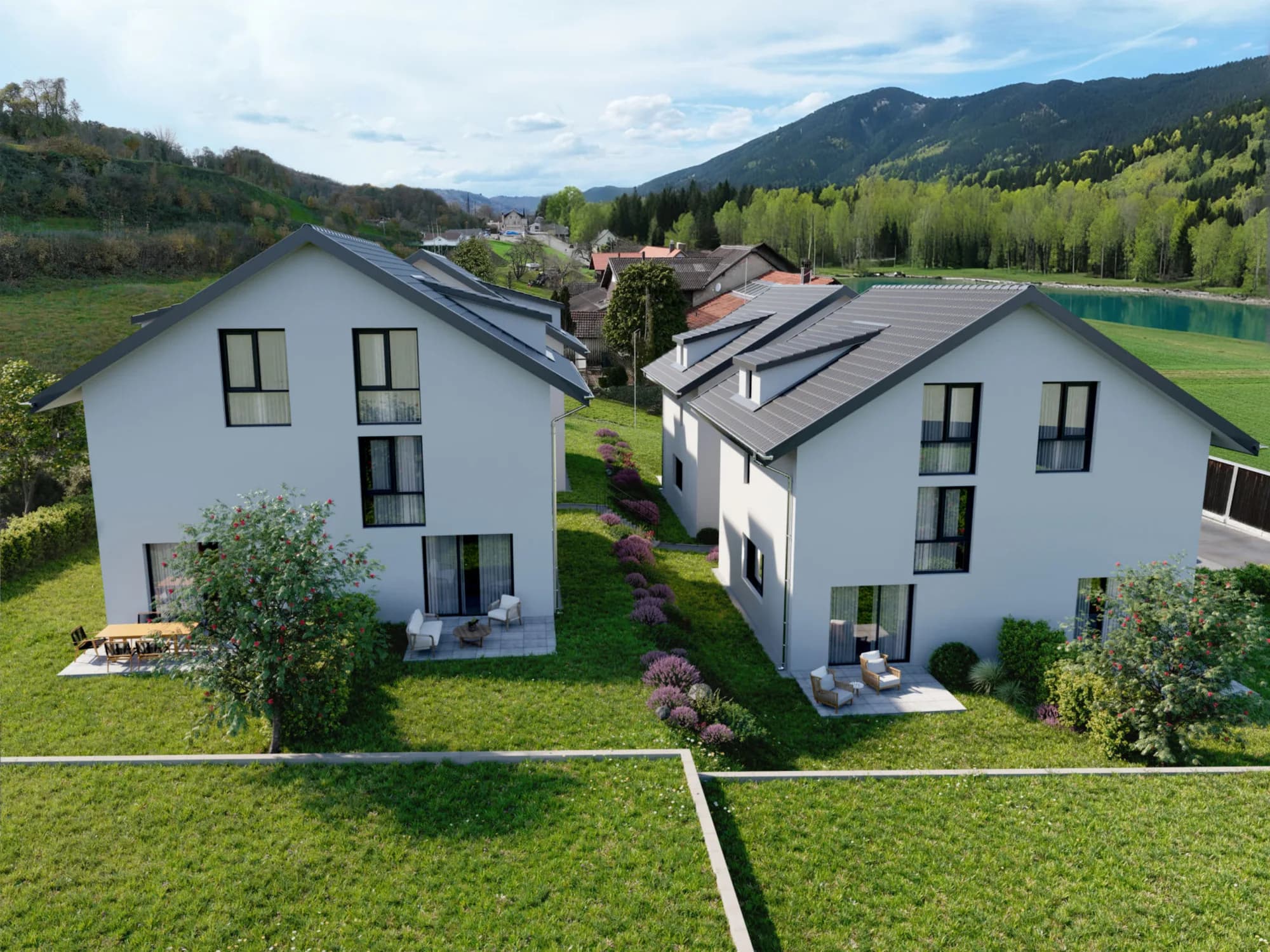 Planung von 4 Doppeleinfamilienhäusern in Rümikon – 89m2 Group Projektbild 1
