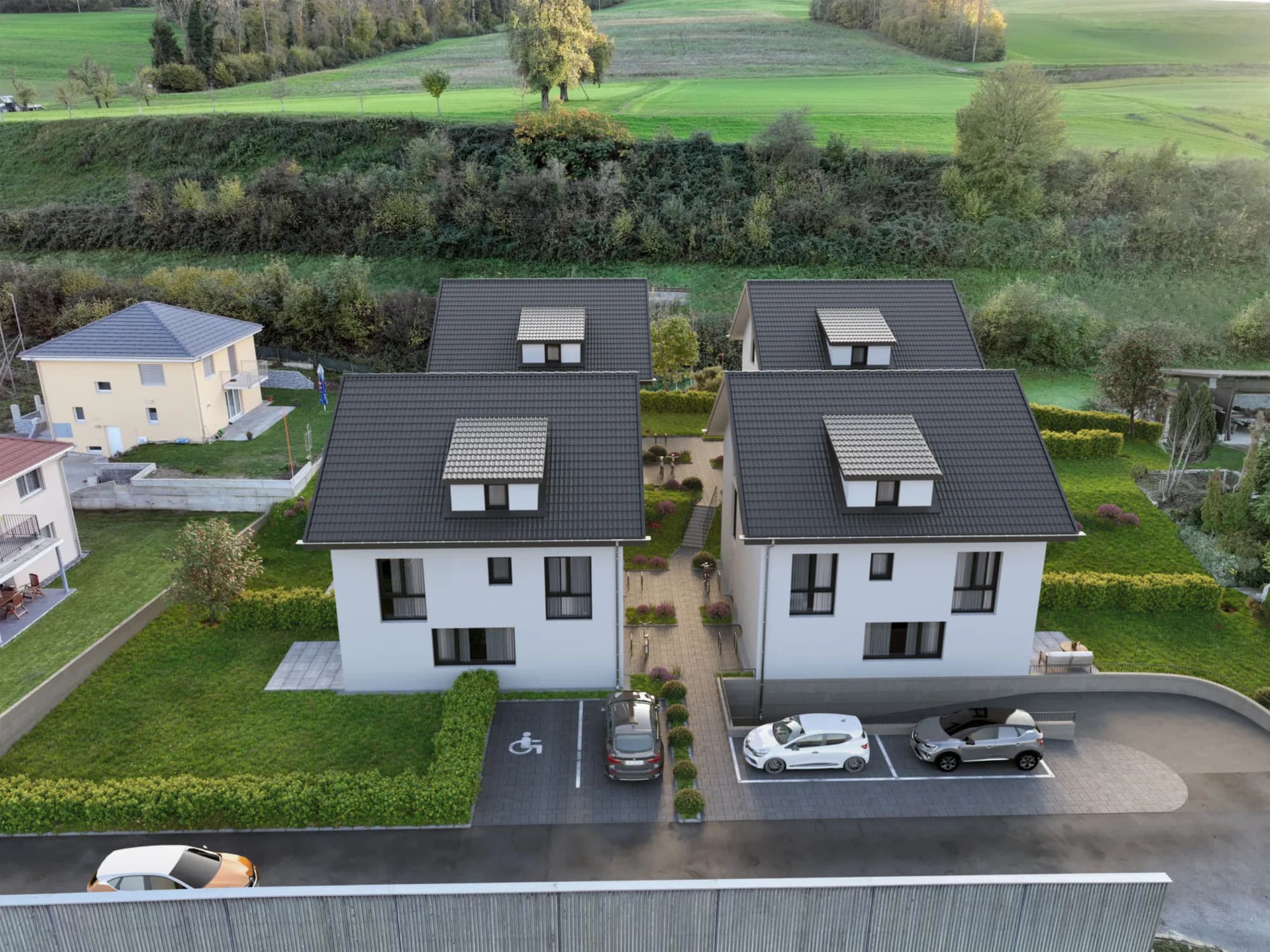 Planung von 4 Doppeleinfamilienhäusern in Rümikon – 89m2 Group Projektbild 2